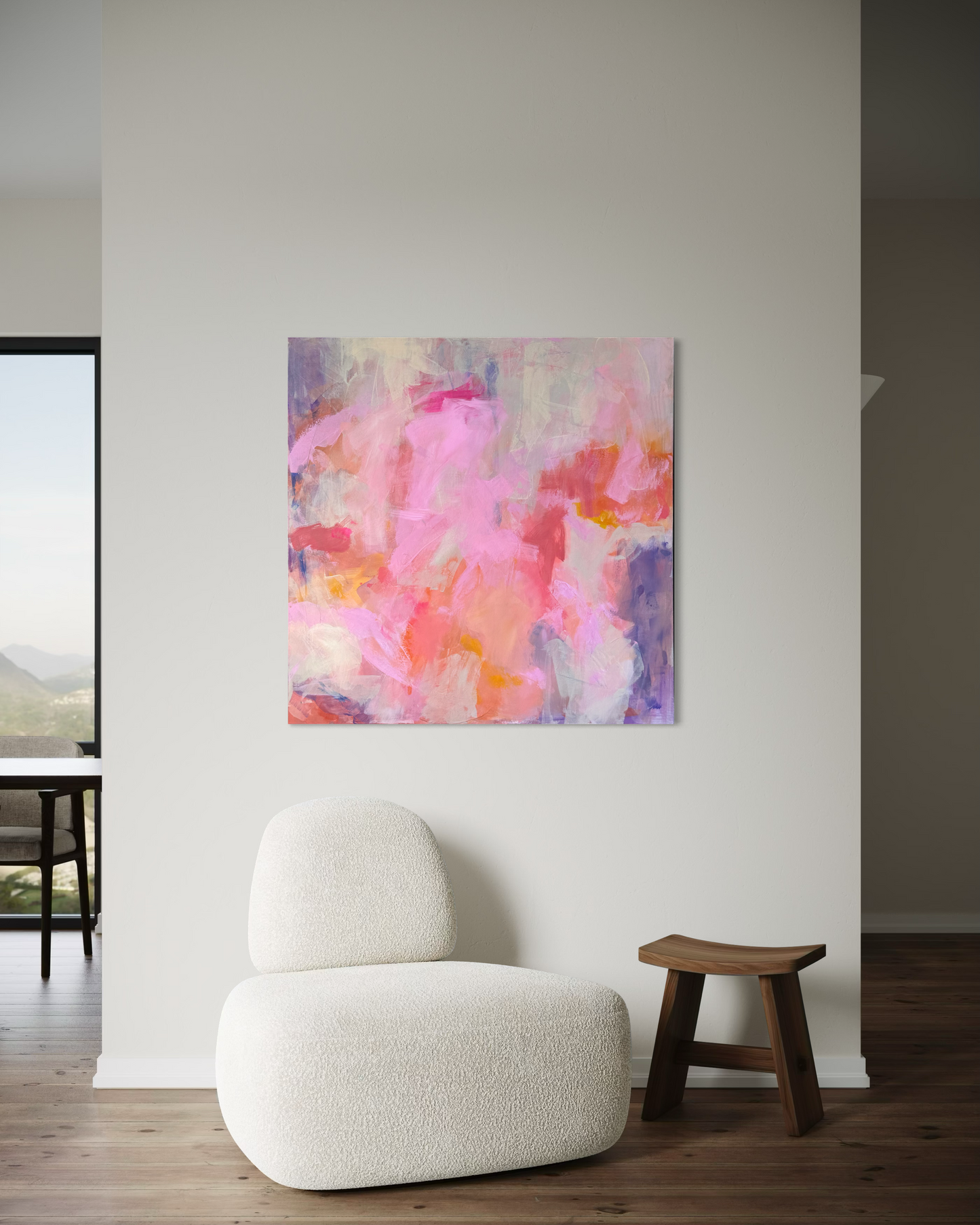 Rosa himmel  100x100