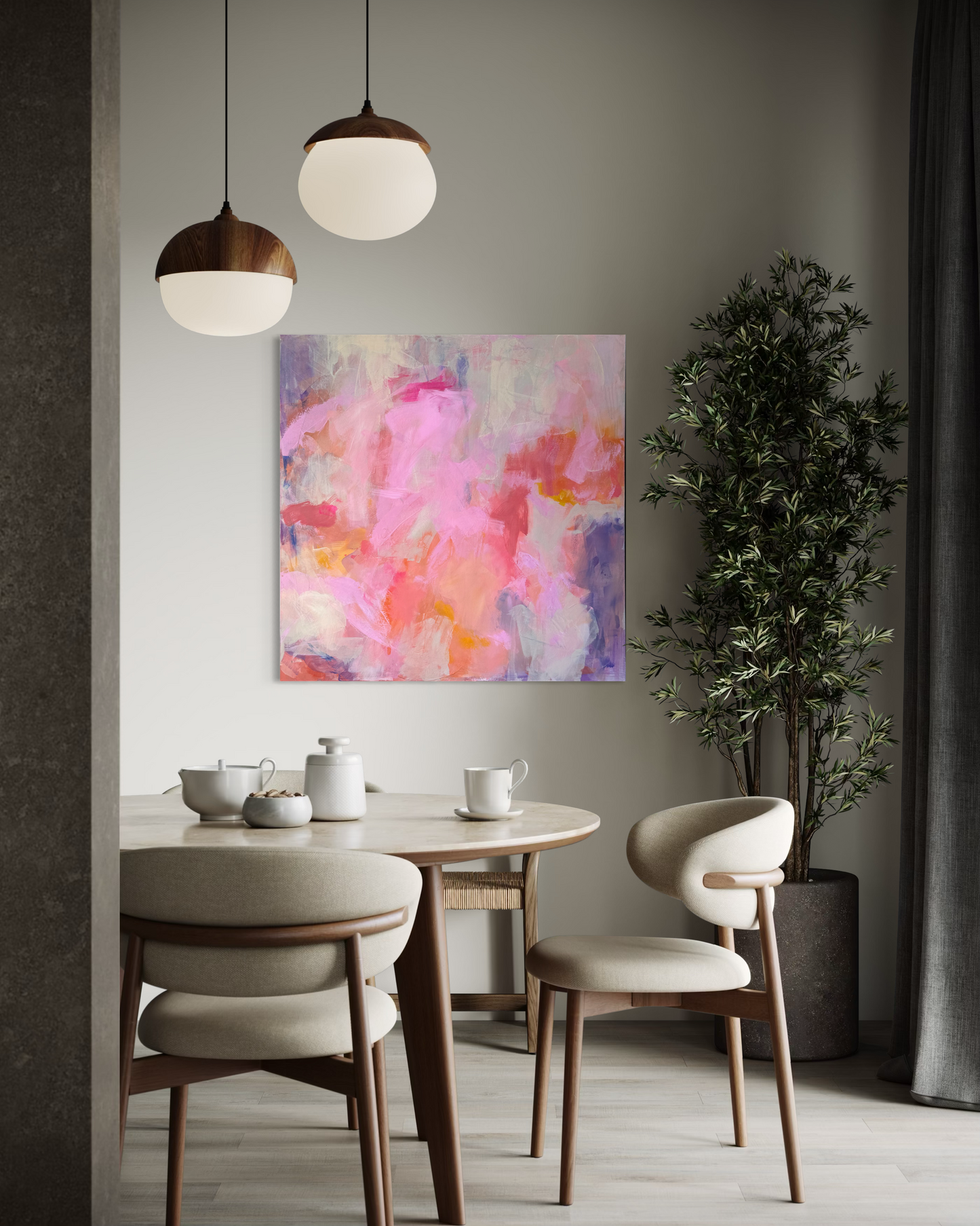 Rosa himmel  100x100