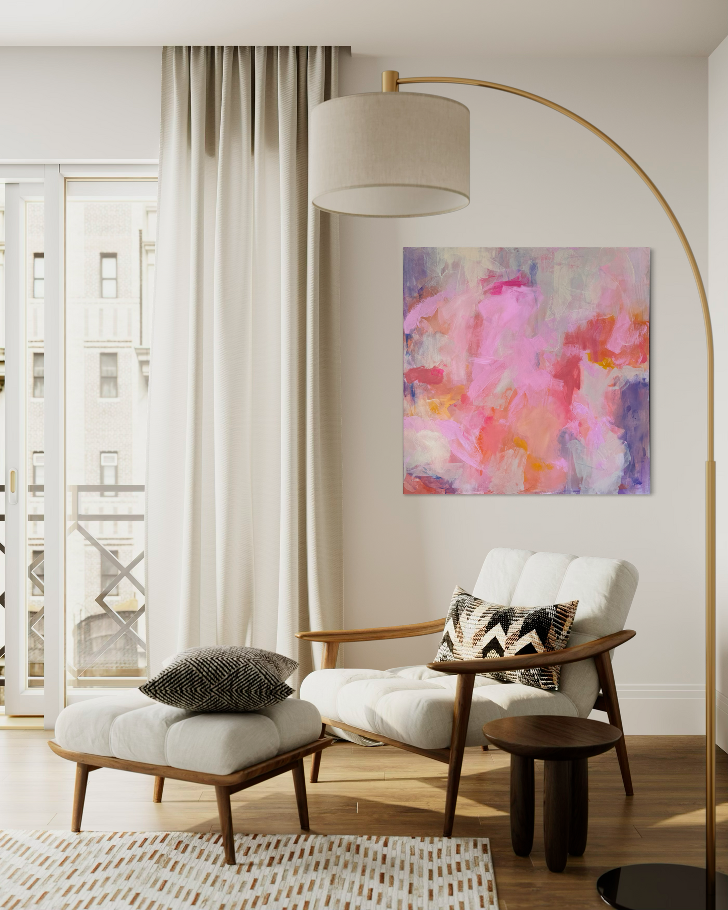 Rosa himmel  100x100